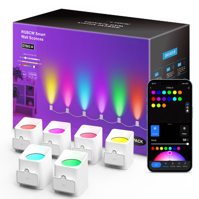 Kontrola Bluetooth Adresowalna RGBCW Smart Ściana Sconces / Eave Lights Dla Dekoracji Bożonarodzeniowej