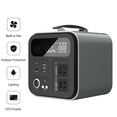 Przenośna elektrownia kempingowa na zewnątrz z panelem słonecznym 220v 300w 500w 1000w
