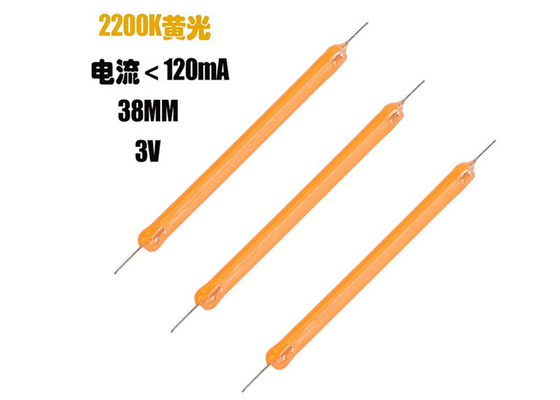 Dc3v 38MM COB LED Filament 2200k 2700K 6500K Części żarówek ceramicznych