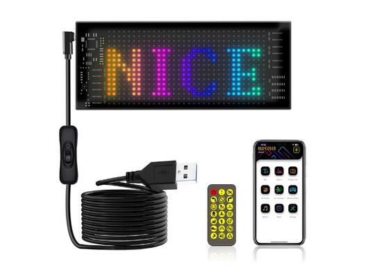 Elastyczna tabliczka LED 16*32 App Control Programmable Message Scrolling Display Elastyczny panel LED samochodowy