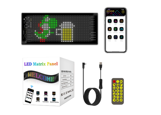 Elastyczna tabliczka LED 16*32 App Control Programmable Message Scrolling Display Elastyczny panel LED samochodowy