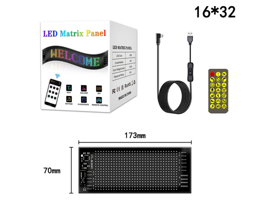Elastyczna tabliczka LED 16*32 App Control Programmable Message Scrolling Display Elastyczny panel LED samochodowy