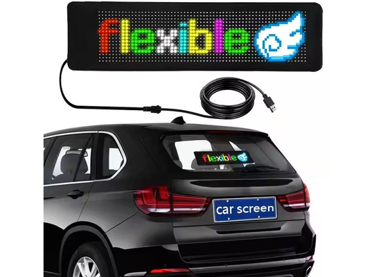 Programowalny DIY Scrolling Text 5V USB Bezprzewodowe sterowanie RGB Elastyczny znak samochodowy LED Do reklamy