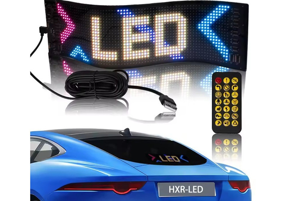 Programowalny DIY Scrolling Text 5V USB Bezprzewodowe sterowanie RGB Elastyczny znak samochodowy LED Do reklamy