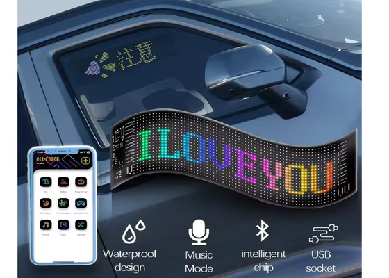 Sterowanie APP Elastyczny ekran LED Przewijanie wiadomości tekstowych