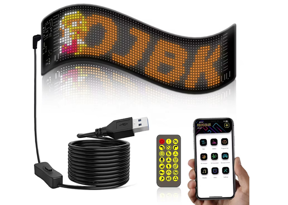 Pixel RGB Led Flexible Display App Bluetooth Ekran reklamy samochodowej Auto IP65 wodoodporny miękki cyfrowy ekran