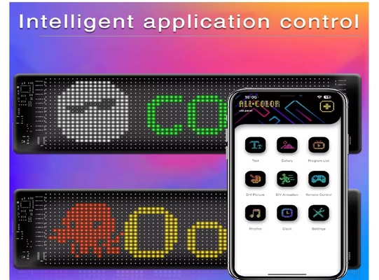 Pixel RGB Led Flexible Display App Bluetooth Ekran reklamy samochodowej Auto IP65 wodoodporny miękki cyfrowy ekran