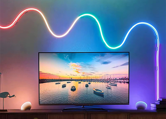 5M kolorowy neon LED RGB elastyczny silikonowy pasek oświetlenia otoczenia inteligentny DIY cyfrowy zestaw świateł do biegania aplikacja TUYA