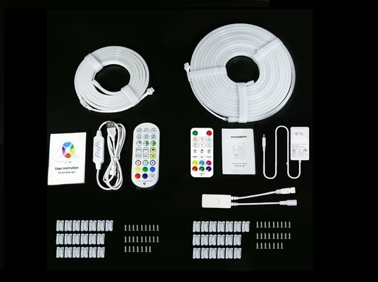5M kolorowy neon LED RGB elastyczny silikonowy pasek oświetlenia otoczenia inteligentny DIY cyfrowy zestaw świateł do biegania aplikacja TUYA