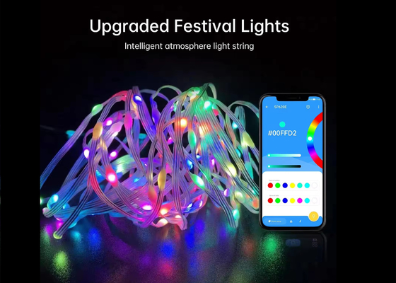 APP Smart String Lights wodoodporne LED Dekoracja świąteczna Fairy String Lights USB Smart Remote Control