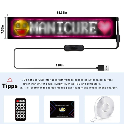 DIY panel z matrycą LED ekran ekran kontrola aplikacji dla sklepu Billboard Bar samochód nowy rozmiar 1696 Plus
