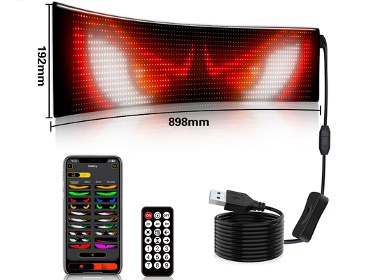 5VDC USB / 2A Super Truck Demon Eye LED Soft Screen APP Bluetooth Programowanie samochodowe Reklama Ekran Złe oczy