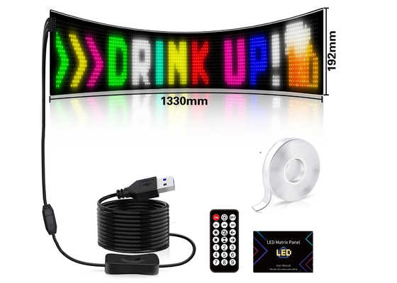 Długowłosowy ekran programowalny RGB, reklamy na oknie sklepu LED Soft Display