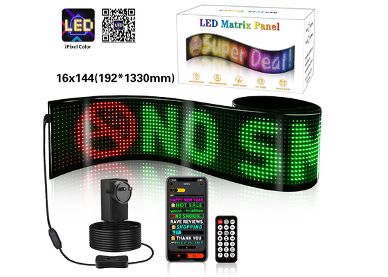 Długowłosowy ekran programowalny RGB, reklamy na oknie sklepu LED Soft Display