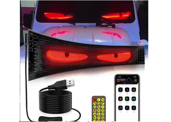 5VDC USB/2A światło główne Czerwony Diabeł Oko Ciężarówki szyba przednia LED znak Demon Eye Led światło główne dla motocykli