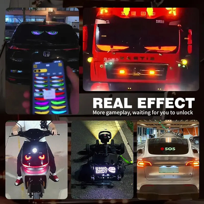 5VDC USB/2A światło główne Czerwony Diabeł Oko Ciężarówki szyba przednia LED znak Demon Eye Led światło główne dla motocykli