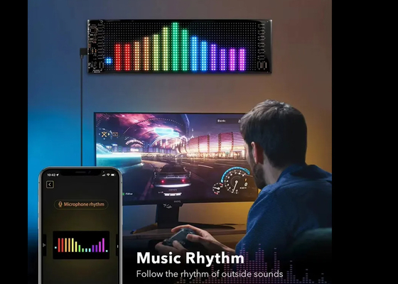 Aplikacja sterowania znak reklamy tylne okno cyfrowy wyświetlacz z 192x898mm LED Soft Display Rolling Pattern Animation Image