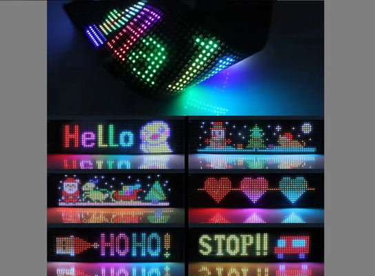 Aplikacja sterowania znak reklamy tylne okno cyfrowy wyświetlacz z 192x898mm LED Soft Display Rolling Pattern Animation Image