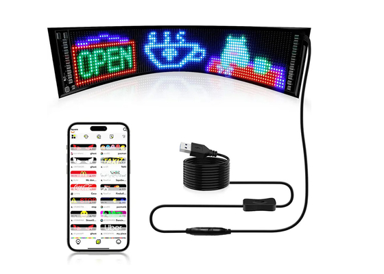 Ciężarówka Devil Eye LED Screen Car Light Ciężarówka Dynamic LED Light Smart Car Sticker Programmable LED Panel For Truck Windshield