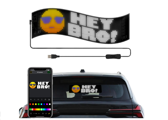 DIY Led Taxi Window Display Led Screen Do reklamy samochodowej Dostosowalny projekt Do JDM, reklamy samochodowej
