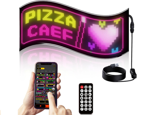 32*96 Podwójny wiersz LED Reklamowy Panel samochodowy Flexible Pixel Programmable Scrolling DIY Text Matrix Panel