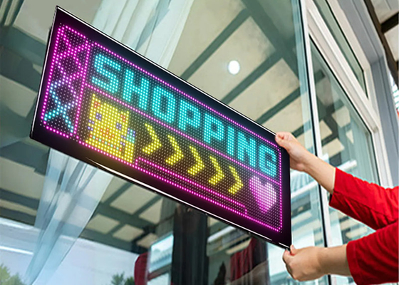 32*96 Podwójny wiersz LED Reklamowy Panel samochodowy Flexible Pixel Programmable Scrolling DIY Text Matrix Panel
