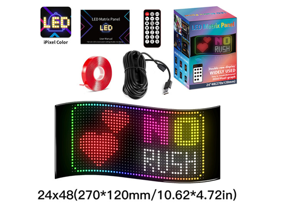 24*48 LED Flexible Light Display APP Control Car Advertising Screen Ip65 Full Color High Definition Car Display Wykonanie w pełnym kolorze