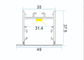 Wewnętrzny profil aluminiowy LED Dyfuzor PMMA / PC Materiał Długość pręta 100-2500 mm